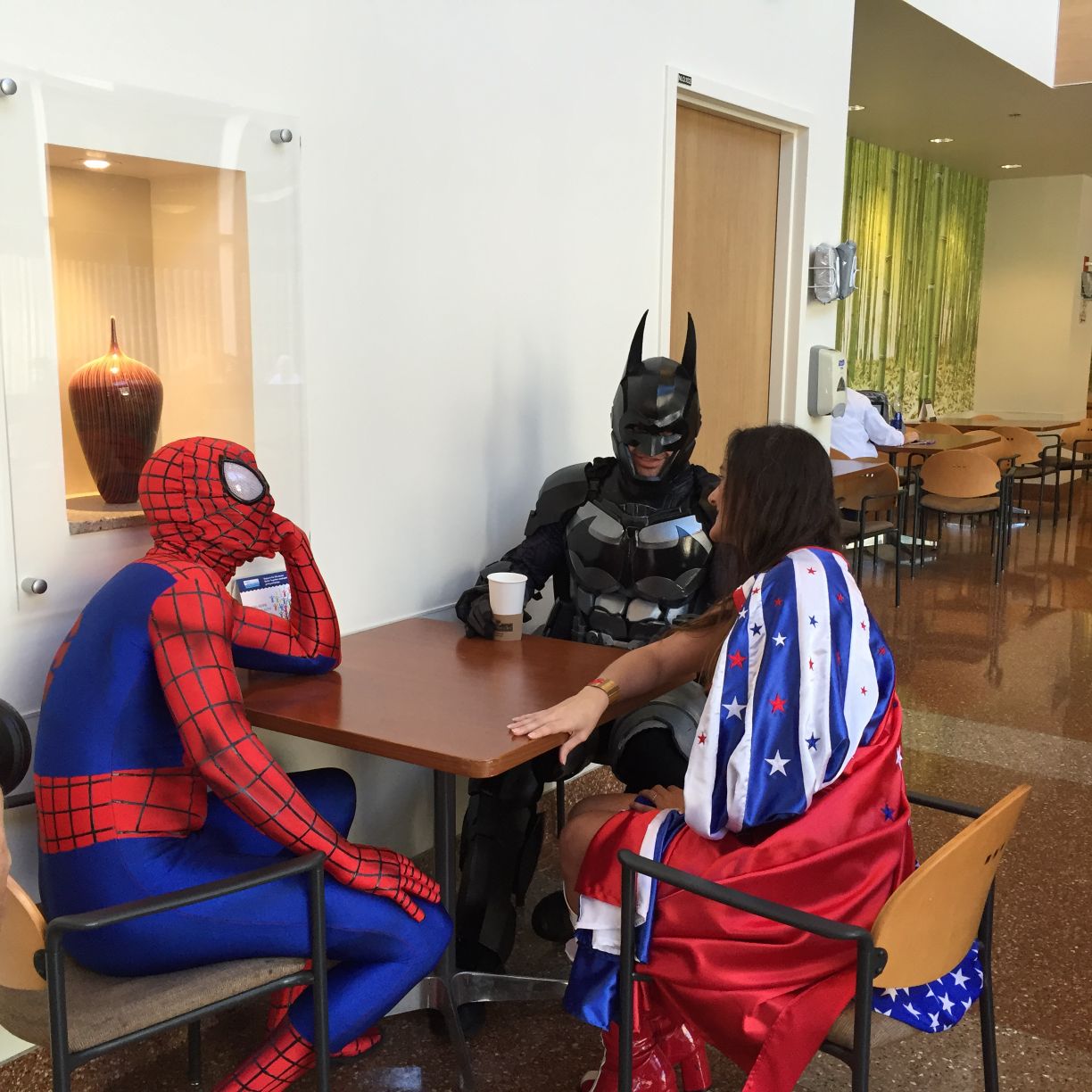 Superheros swoop in